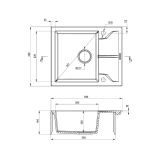 GRANITAL POMIVALNO KORITO DEANTE ANDANTE ZQN N11A