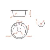 GRANITAL POMIVALNO KORITO INTER CERAMIC ICGS 8301 SIVO