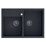 GRANITAL POMIVALNO KORITO QUADRON BILL 120 ČRN- SREBRN