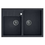 GRANITAL POMIVALNO KORITO QUADRON BILL 120 ČRN- SREBRN