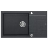 GRANITAL POMIVALNO KORITO QUADRON EVAN 136 XL ČRN DIAMANT