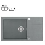 GRANITAL POMIVALNO KORITO QUADRON EVAN 136 XL SIV