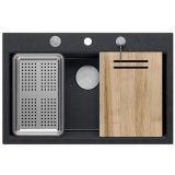 GRANITAL POMIVALNO KORITO QUADRON MARC WORKSTATION ČRN