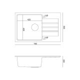 GRANITAL POMIVALNO KORITO QUADRON PETER 111 BEŽ