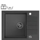 GRANITAL POMIVALNO KORITO QUADRON PETER 116 ČRN