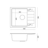 GRANITAL POMIVALNO KORITO QUADRON PETER 116 SIV