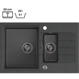 GRANITAL POMIVALNO KORITO QUADRON PETER 156 ČRN