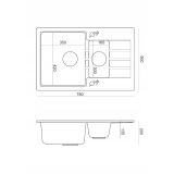 GRANITAL POMIVALNO KORITO QUADRON PETER 156 SIV