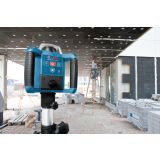 ROTACIJSKI LASER BOSCH GRL 300 HV PROFESSIONAL S SPREJEMNIKOM LR1, STOJALOM BT 300 HD IN MERILNO PALICO GR 240