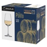 KOZAREC ZA VINO GALICIJA 360 ML PORTO BOHEMIA 6/1 ZA BELO VINO