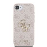 GUESS GUHCPSE44GMGPI SILIKONSKI OVITEK ZA IPHONE 16E - ROZA Z ZLATIM LOGOM