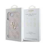 GUESS GUHCPSE44GMGPI SILIKONSKI OVITEK ZA IPHONE 16E - ROZA Z ZLATIM LOGOM
