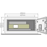 YALE TREZOR GUEST LAPTOP; VXŠXD 200X430X350MM, 11,2 KG, 24 L,  Z ELEKTRONSKA KLJUČAVNICA IN MASTER KODO + KODA GOSTA, ČRNI.