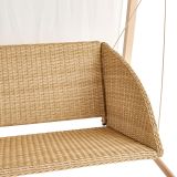 GUGALNIK 3P MEDENA JEKLO Z UČINKOM LESA PLETENO SPUNPOLY