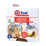 TESNILNI LEPILNI TRAK FOST GUMA. ZA OKNA IN VRATA PROFIL D 9X6MMX6M RJAV