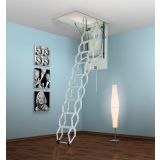 KOVINSKE PODSTREŠNE STOPNICE LOŽ METALPRES HARMOLUX 70X120/270 CM BELE