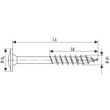VIJAK ZA LESENE KONSTRUK. SPAX HI.FORCE WIROX 6X100 ZAV=10KOS
