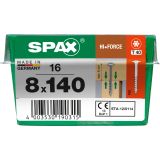 VIJAK ZA LESENE KONSTRUK. SPAX HI.FORCE WIROX 8X140 ZAV=16KOS