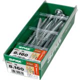 VIJAK ZA LESENE KONSTRUK. SPAX HI.FORCE WIROX 8X160 ZAV=16KOS