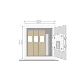 YALE TREZOR HIGH SECURITY MOTORISED OFFICE, VXŠXD 400X350X340MM, 18,2KG, 38,5L, Z EL. KLJUČAVNICO IN ENIM KLJUČEM, ČRNI.