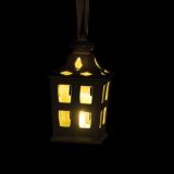 OKRASEK ZA JELKO GLOSSTYLE HIŠICA 11 CM SIVE BARVE Z LED LUČKO