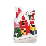 HIŠKA S SNEŽAKOM 18.5 CM LED