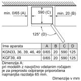 HLADILNIK IN ZAMRZOVALNIK BOSCH KGN33NLEB