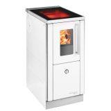 ŠTEDILNIK NA DRVA HAAS+SOHN HSD 40.5 SF-C BELI STEKLOKERAMIČNA PLOŠČA