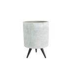 KERAMIČNI NOTRANJI LONEC TS IMRE CEMENT 11 CM H17 NA STOJALU