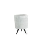 KERAMIČNI NOTRANJI LONEC TS IMRE CEMENT 8 CM H12 NA STOJALU