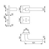 INOX KLJUKA ZA VRATA HOPPE DALLAS Z ROZETO KLJUČ F69