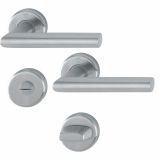 INOX KLJUKA ZA VRATA HOPPE UTRECHT Z ROZETO WC F69