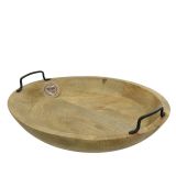 SERVIRNI PLADENJ IZ MANGA, OKROGEL FI 39CM X V 10.5CM