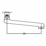 IZLIVNA CEV ZA ARMATURO UNITAS CEV 300 MM ZA SIMPATY