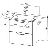 UMIVALNIŠKA ENOTA AQUAESTIL JANA 50 Z UMIVALNIKOM BELA BODEGA 50X40X52