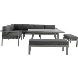 JEDILNA KOTNA GARNITURA NAXOS II 10P MODULAR ALU TEMNO SIVA