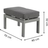 JEDILNA KOTNA GARNITURA NAXOS II 10P MODULAR ALU TEMNO SIVA