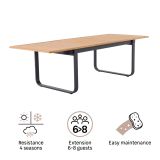 JEDILNA MIZA CALYPSO RAZTEGLJIVA POLNA ALU 192/257X100X74 DSIVA