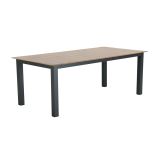 KOVINSKA MIZA NATERIAL CLARA SIVA 200X100 ALU, SINT. LES