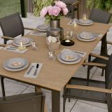 KOVINSKA MIZA NATERIAL CLARA SIVA 200X100 ALU, SINT. LES