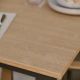 KOVINSKA MIZA NATERIAL CLARA SIVA 200X100 ALU, SINT. LES