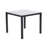 JEDILNA MIZA LYRA FIX 4P ALU STEKLO 90X90 TEMNO SIVA