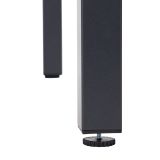 JEDILNA MIZA LYRA FIX 4P ALU STEKLO 90X90 TEMNO SIVA