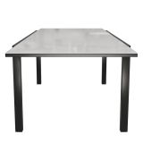 KOVINSKA MIZA NATERIAL LYRA II ANTR.180/260X96 ALU STEKLO