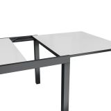 KOVINSKA MIZA NATERIAL LYRA II ANTR.180/260X96 ALU STEKLO