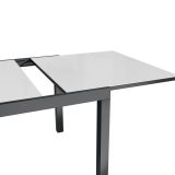 KOVINSKA MIZA NATERIAL LYRA II ANTR.180/260X96 ALU STEKLO