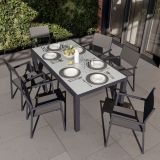 KOVINSKA MIZA NATERIAL LYRA II ANTR.180/260X96 ALU STEKLO