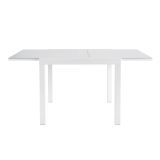 JEDILNA MIZA LYRA II UP&DOWN ALU STEKLO 90/160X90 BELA