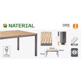 JEDILNA MIZA ORIS FIX ALU + EVKALIPT 150X89