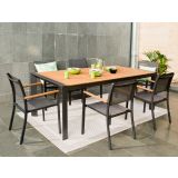 JEDILNA MIZA ORIS FIX ALU + EVKALIPT 150X89